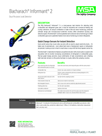 Thumbnail of document Data Sheet - Informant 2 Refrigerant and Combustible Gas Leak Detector